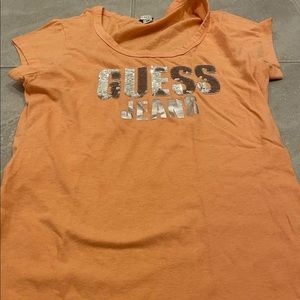 Orange guess shirt